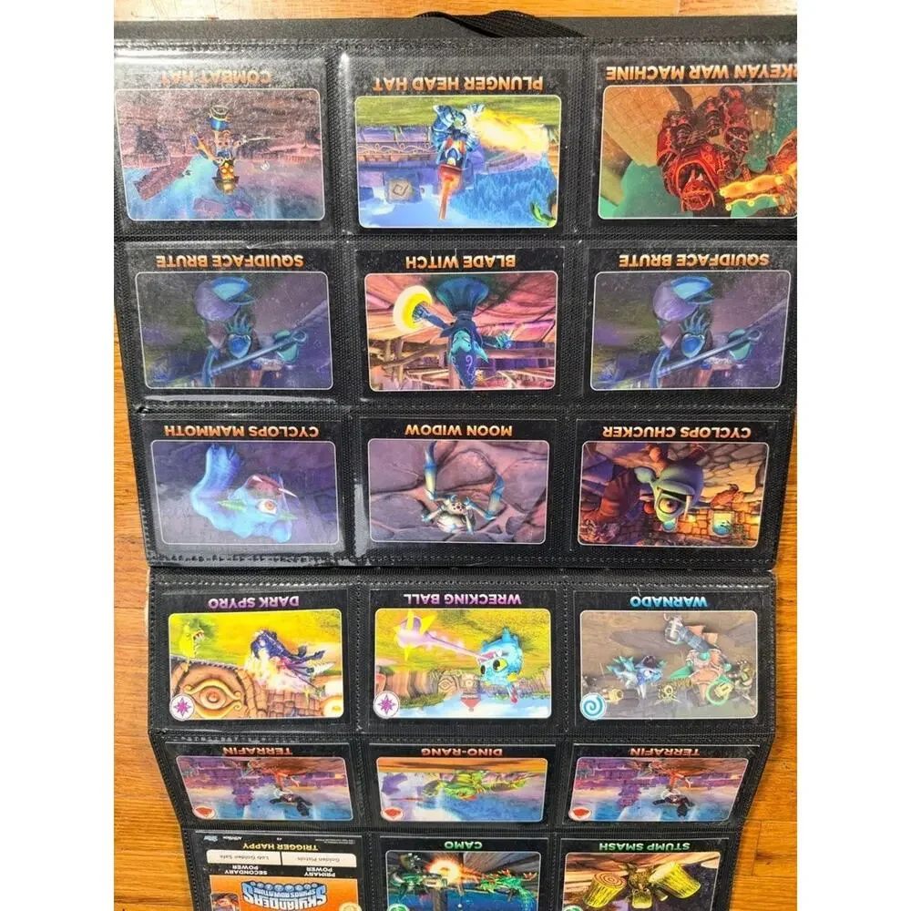 Large Skylanders Super Mario Nintendo Trading Card Collection Binder 100+ Cards